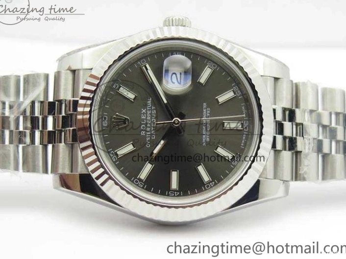 A3235 Bracelet Jubilee 228238 1:1 Stick Noob DateJust SS On Edition Gray Markers Dial Best 0304